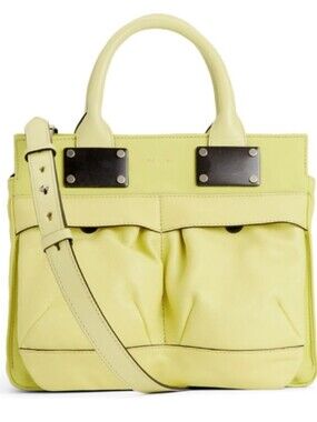 RAG & BONE Butter Yellow Leather Pilot Crossbody Bag